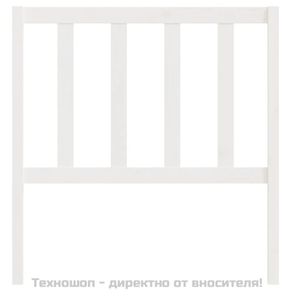 Горна табла за легло, бяла, 106x4x100 см, бор масив
