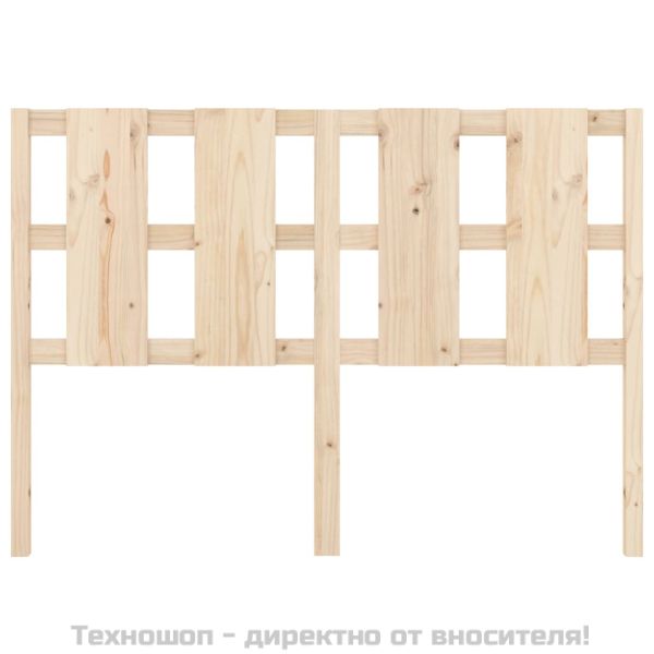 Горна табла за легло, 125,5x4x100 см, бор масив