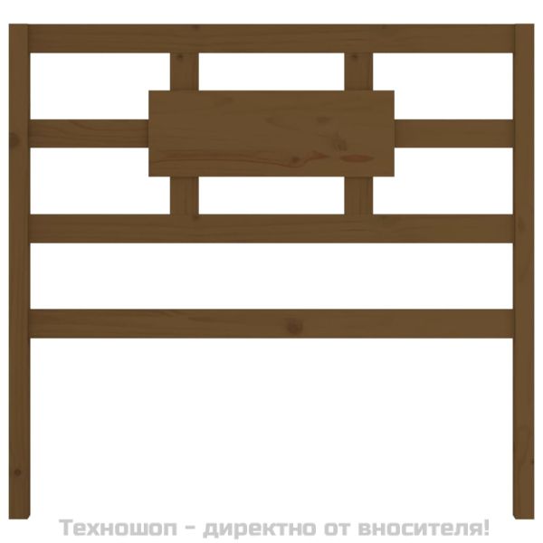 Горна табла за легло, меденокафява, 80,5x4x100 см, бор масив