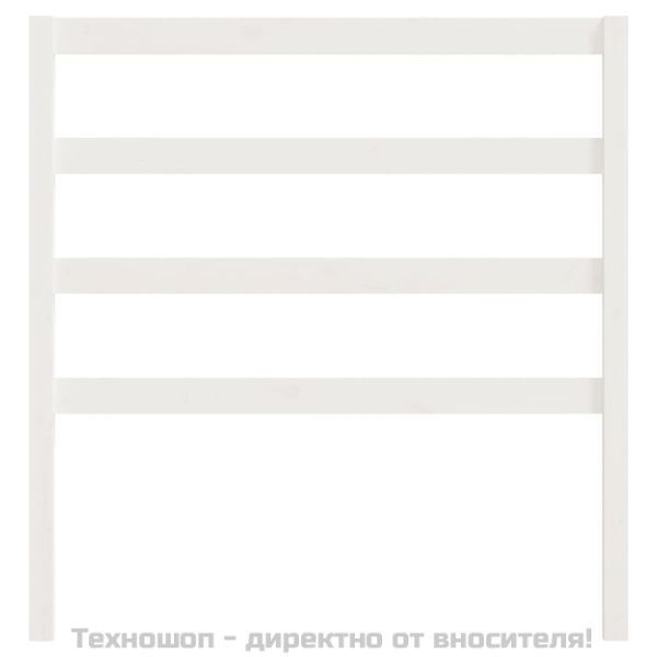 Горна табла за легло, бяла, 81x4x100 см, бор масив
