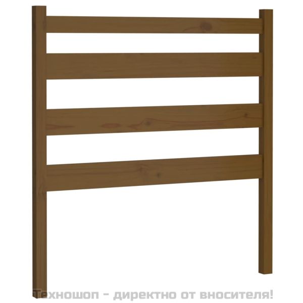 Горна табла за легло, меденокафява, 81x4x100 см, бор масив