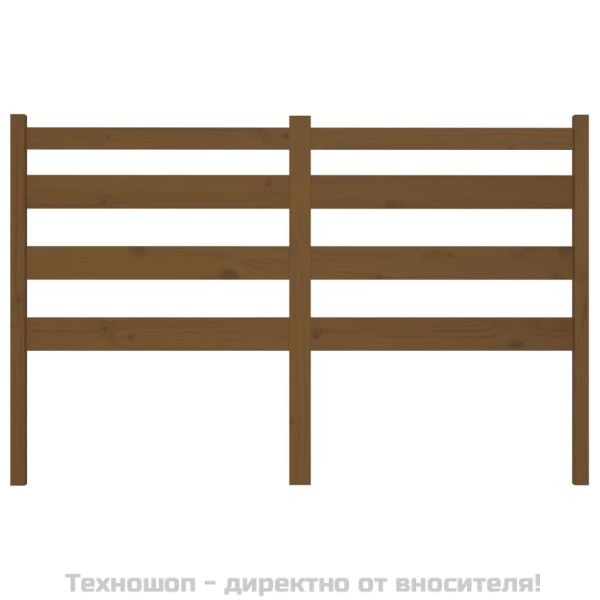 Горна табла за легло, меденокафява, 166x4x100 см, бор масив