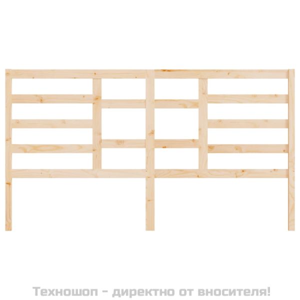 Горна табла за легло, 206x4x104 см, бор масив