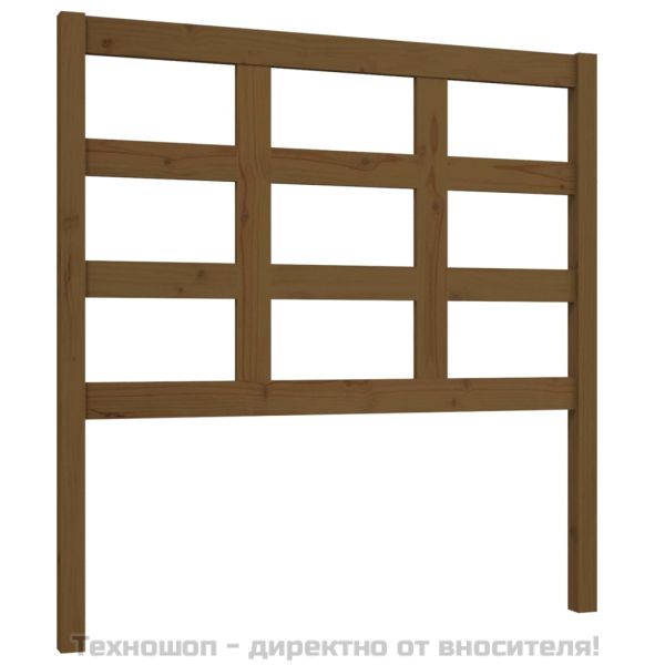 Горна табла за легло, меденокафява, 95,5x4x100 см, бор масив