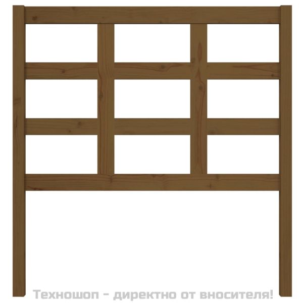 Горна табла за легло, меденокафява, 95,5x4x100 см, бор масив