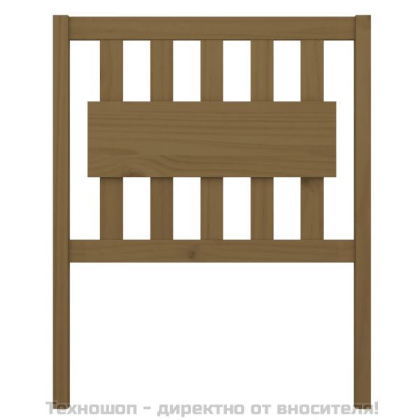 Горна табла за легло, меденокафява, 80,5x4x100 см, бор масив