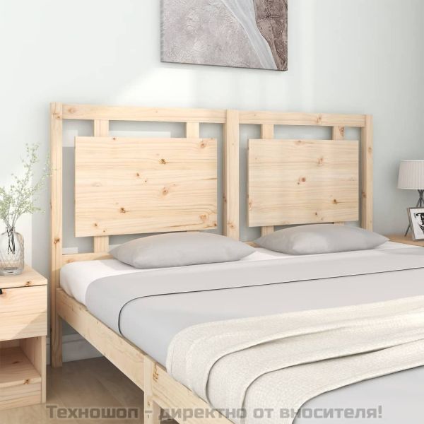 Горна табла за легло, 155,5x4x100 см, бор масив