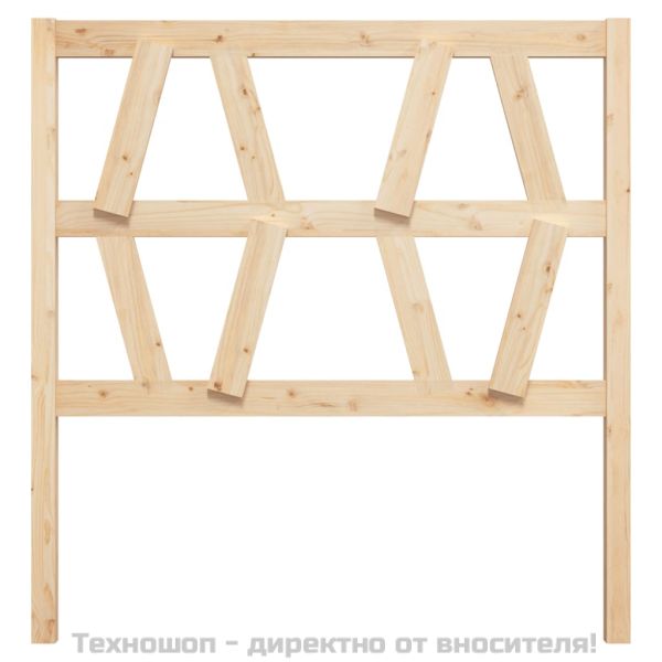 Горна табла за легло, 96x4x100 см, бор масив