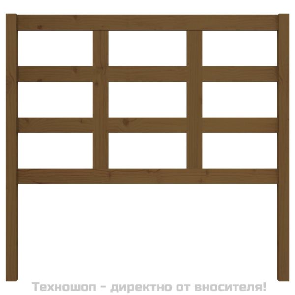 Горна табла за легло, меденокафява, 105,5x4x100 см, бор масив