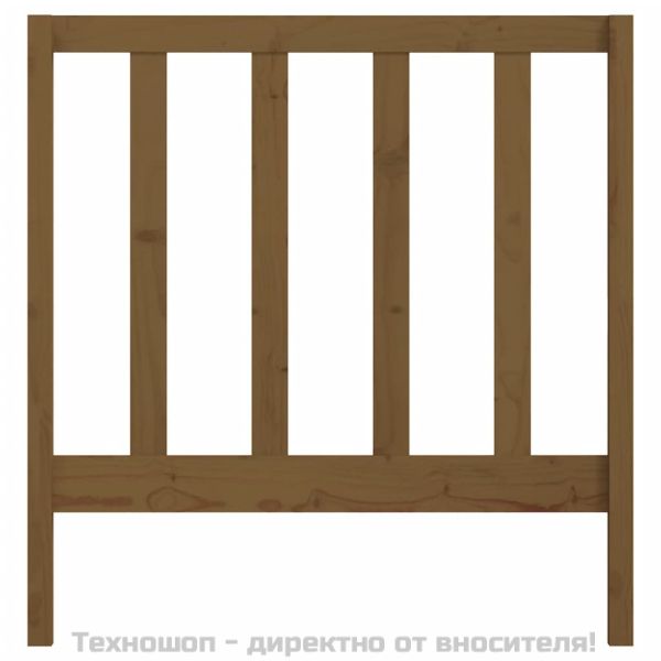 Горна табла за легло, меденокафява, 106x4x100 см, бор масив