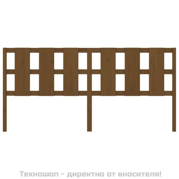 Горна табла за легло, меденокафява, 205,5x4x100 см, бор масив