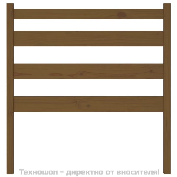 Горна табла за легло, меденокафява, 96x4x100 см, бор масив