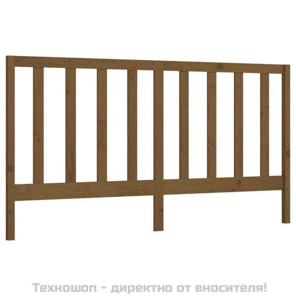 Горна табла за легло, меденокафява, 206x4x100 см, бор масив