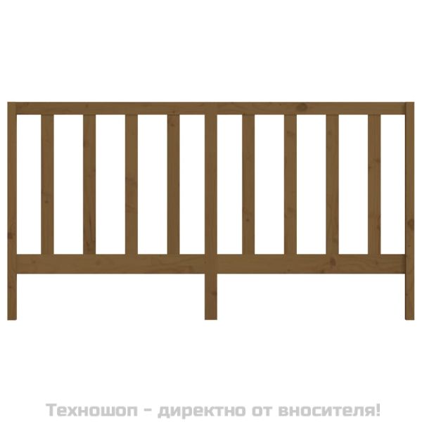Горна табла за легло, меденокафява, 206x4x100 см, бор масив