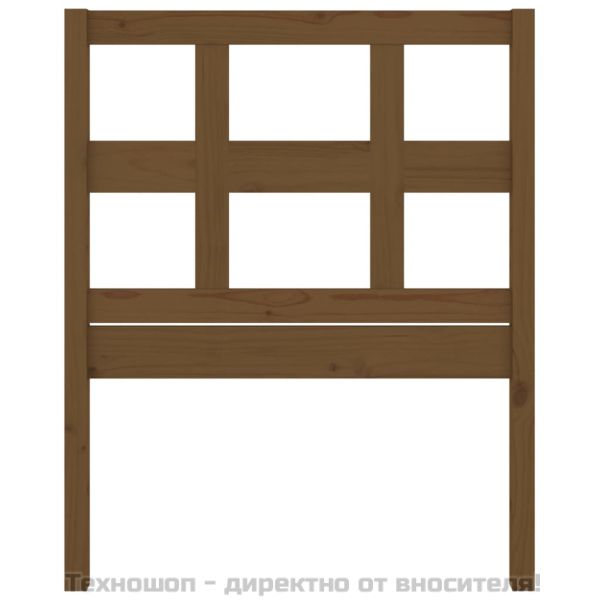 Горна табла за легло, меденокафява, 105,5x4x100 см, бор масив