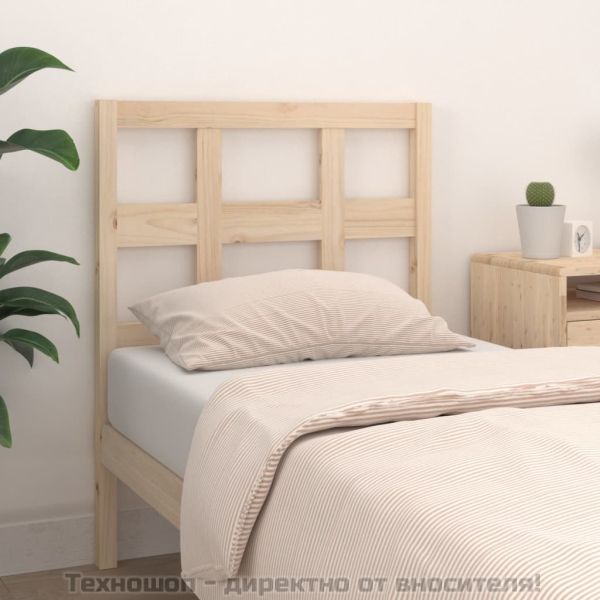 Горна табла за легло, 95,5x4x100 см, бор масив