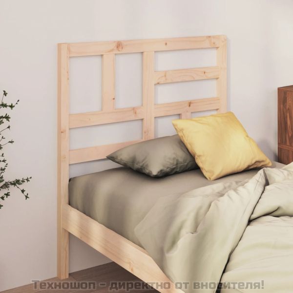 Горна табла за легло, 106x4x104 см, бор масив