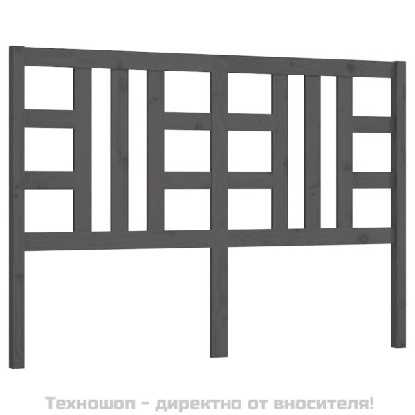 Горна табла за легло, сива, 166x4x100 см, бор масив