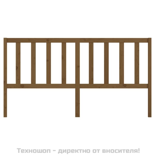 Горна табла за легло, меденокафява, 206x4x100 см, бор масив