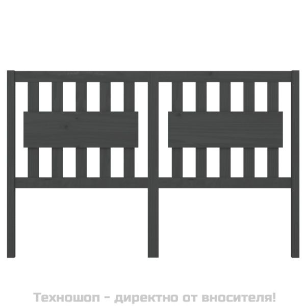 Горна табла за легло, сива, 165,5x4x100 см, бор масив