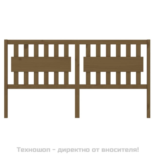 Горна табла за легло, меденокафява, 185,5x4x100 см, бор масив