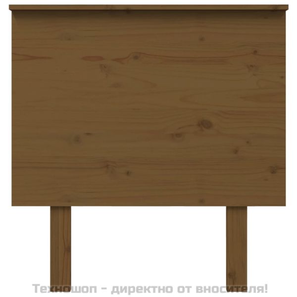 Горна табла за легло, меденокафява, 79x6x82,5 см, бор масив