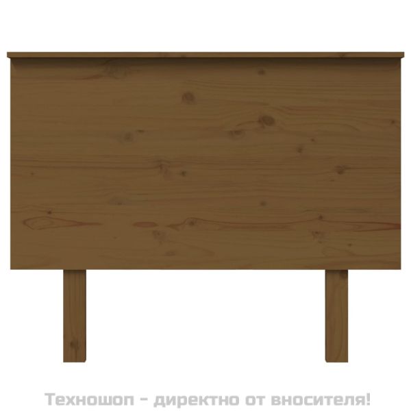 Горна табла за легло, меденокафява, 104x6x82,5 см, бор масив