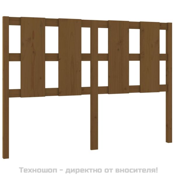 Горна табла за легло, меденокафява, 140,5x4x100 см, бор масив