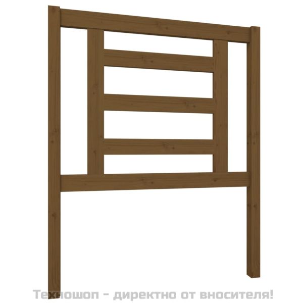 Горна табла за легло, меденокафява, 81x4x100 см, бор масив