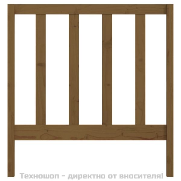 Горна табла за легло, меденокафява, 96x4x100 см, бор масив