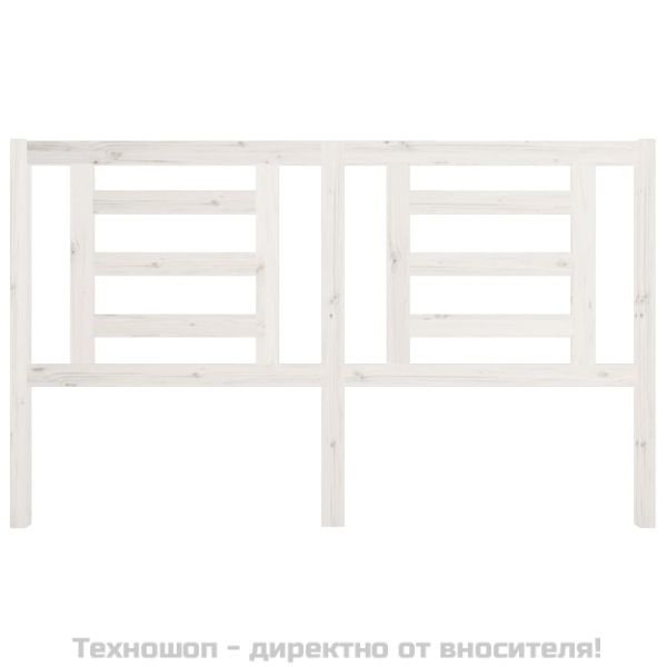 Горна табла за легло, бяла, 166x4x100 см, бор масив