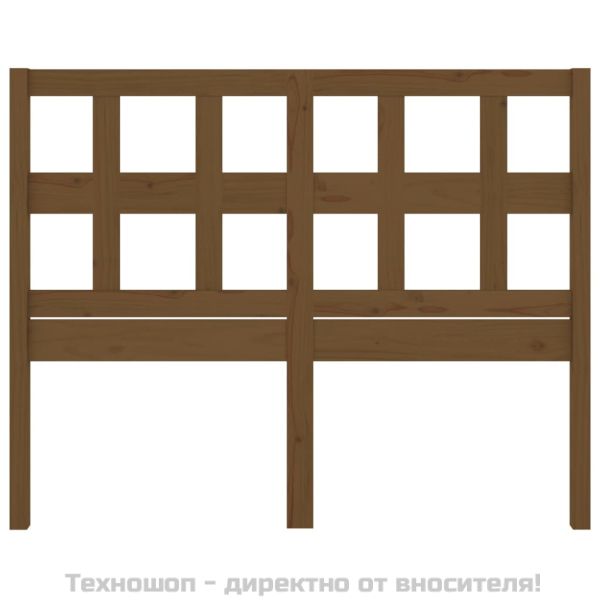Горна табла за легло, меденокафява, 145,5x4x100 см, бор масив