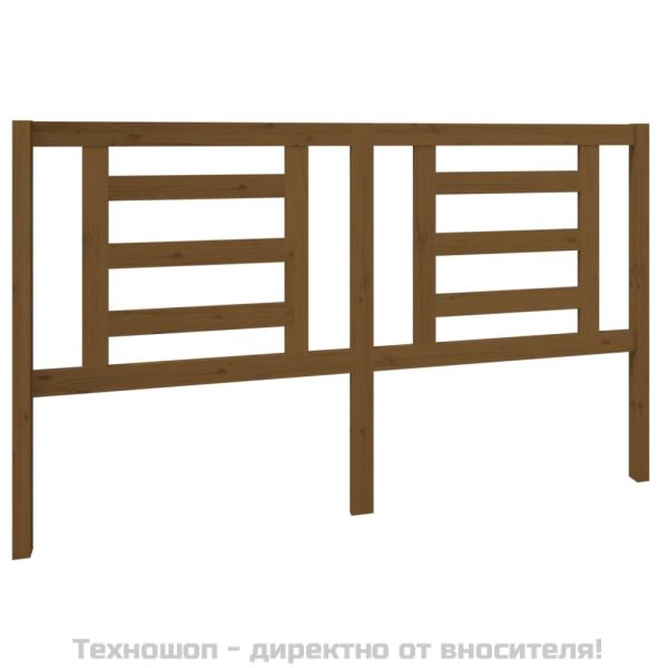 Горна табла за легло, меденокафява, 166x4x100 см, бор масив