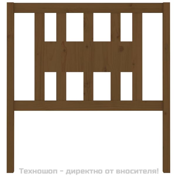 Табла за спалня, меденокафява, 106x4x100 см, бор масив
