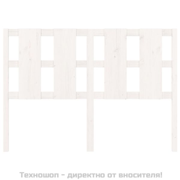 Горна табла за легло, бяла, 145,5x4x100 см, бор масив