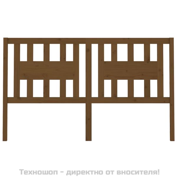 Табла за спалня, меденокафява, 206x4x100 см, бор масив