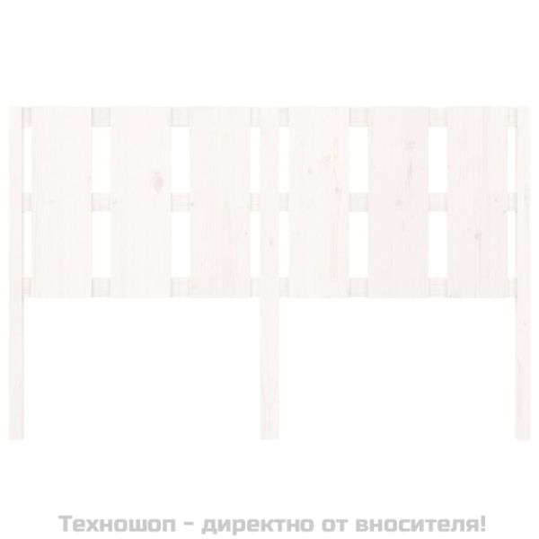 Горна табла за легло, бяла, 155,5x4x100 см, бор масив