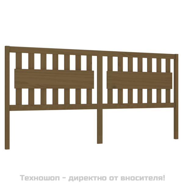 Горна табла за легло, меденокафява, 205,5x4x100 см, бор масив