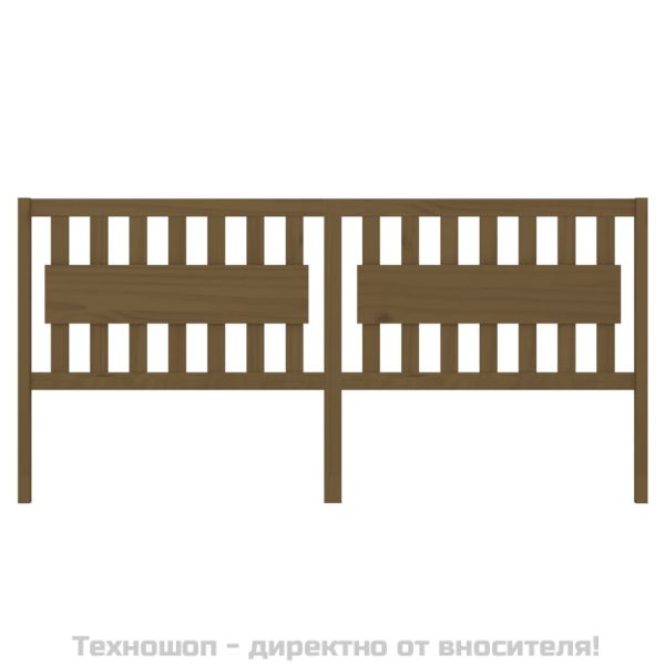 Горна табла за легло, меденокафява, 205,5x4x100 см, бор масив