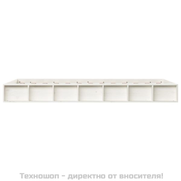 рамка за легло бяла 75x190 см Small Single дърво масив