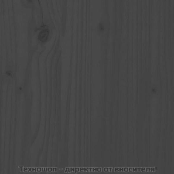 Дневно легло, сиво, борово дърво масив, 80x200 см