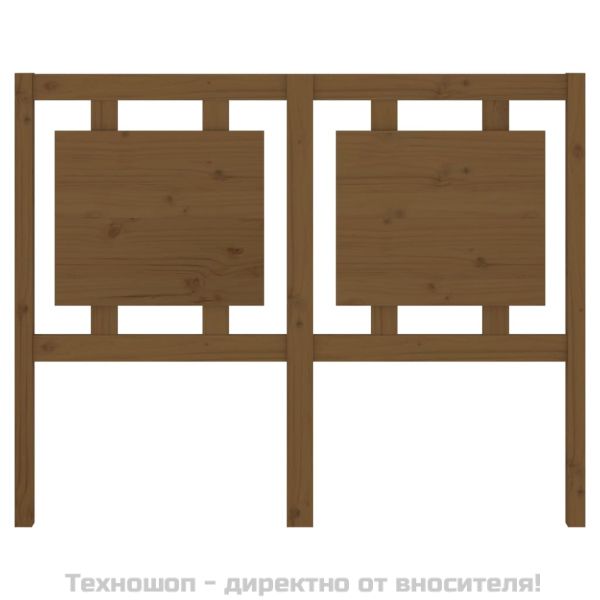 Горна табла за легло, меденокафява, 125,5x4x100 см, бор масив