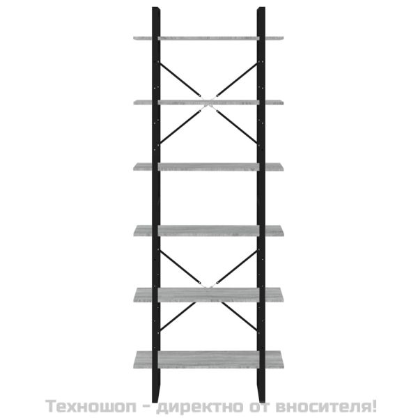 Висок шкаф, Сив сонома, 80x30x210 см, инженерно дърво