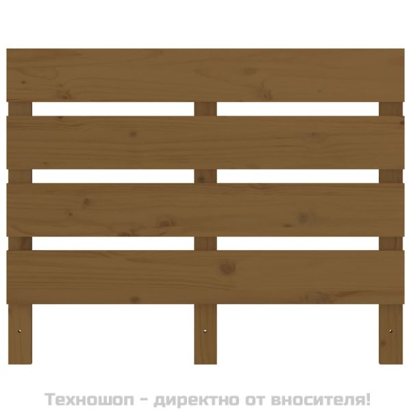 Табла за спалня, меденокафява, 100x3x80 см, бор масив