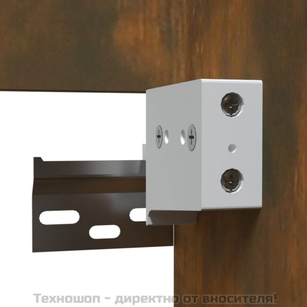 Шкаф за баня с огледало, Опушен дъб, 41x38,5x48 см