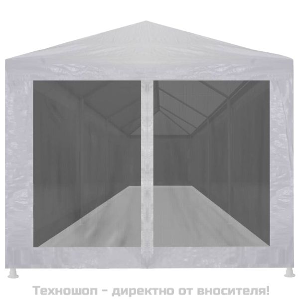 Шатра за партита с 10 мрежести стени, 12х3 м