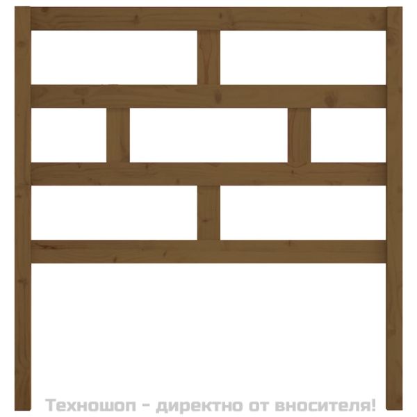 Горна табла за легло, меденокафява, 106x4x100 см, бор масив