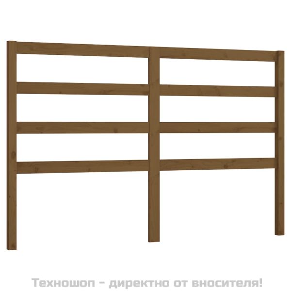 Горна табла за легло, меденокафява, 166x4x100 см, бор масив