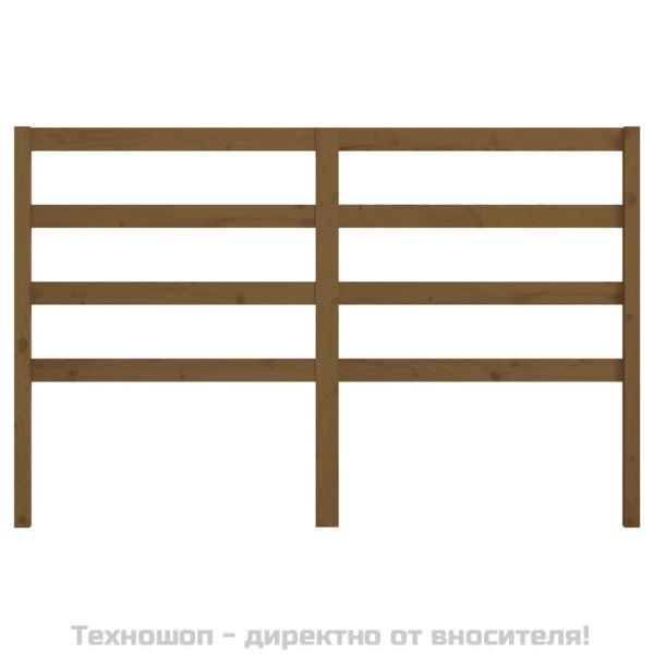 Горна табла за легло, меденокафява, 166x4x100 см, бор масив