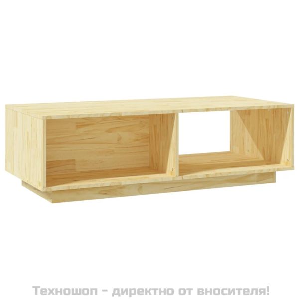 Маса за кафе, 110x50x33,5 см, борово дърво масив